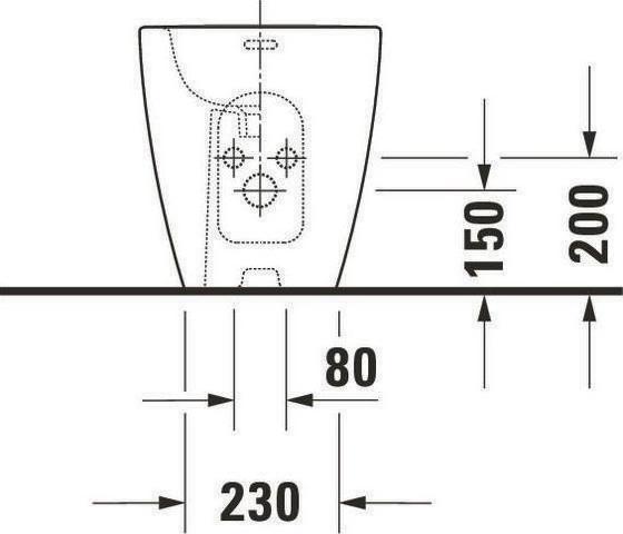 Produktbild Duravit Stand-Bidet Soleil by Starck m ÜL und Hahnlochbank 370x600mm weiss