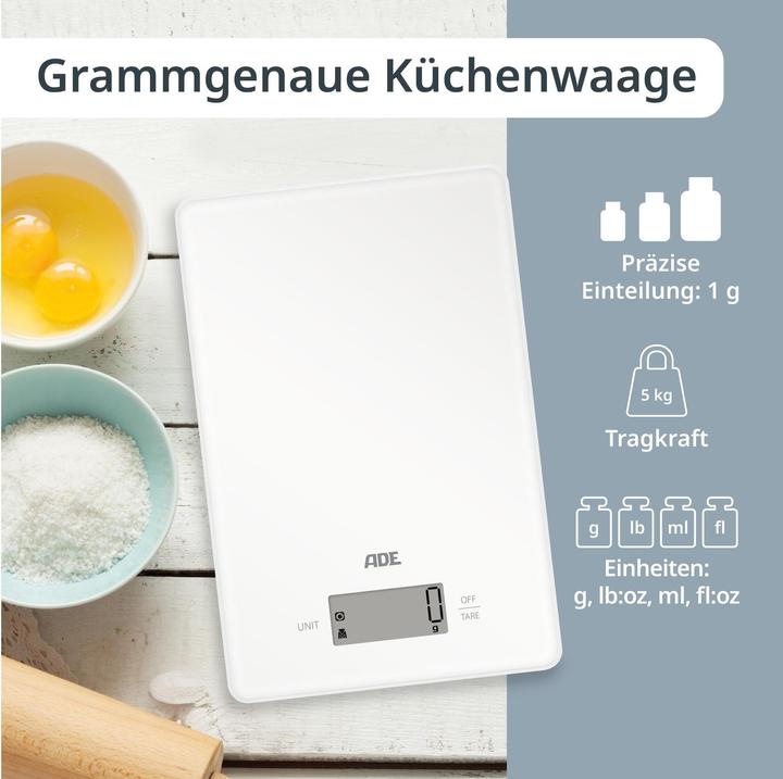 Produktbild ADE Küchenwaage Julia Weiss