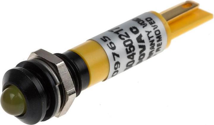 Produktbild RS PRO LED vorst 8mm chrom 24VDC HE gelb IP67