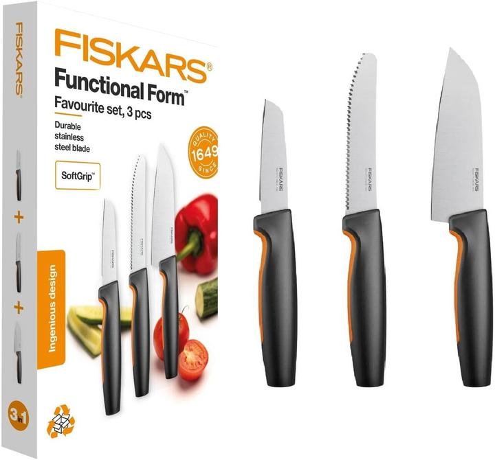 Produktbild Fiskars Functional Form Favorite 3 pcs. knife set 1057556 (12 cm)