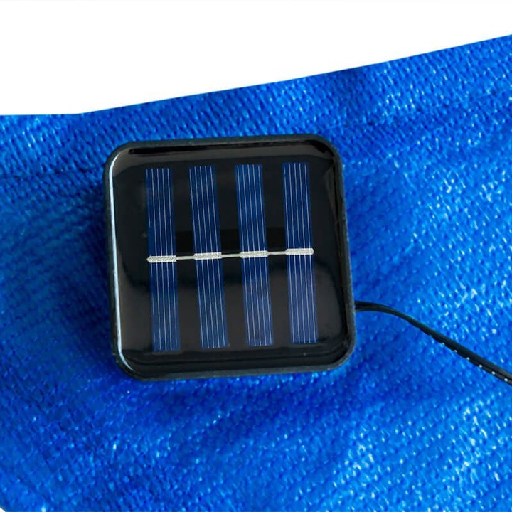 Produktbild Keller Fahnen Rechteck-Sonnensegel mit LED Lichtern Solar inkl. Befestigungs-Set