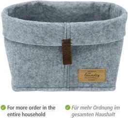 Wenko Filz-Korb Mod. Feli M Aufbewahrungskorb mit umklappbarer Krempe