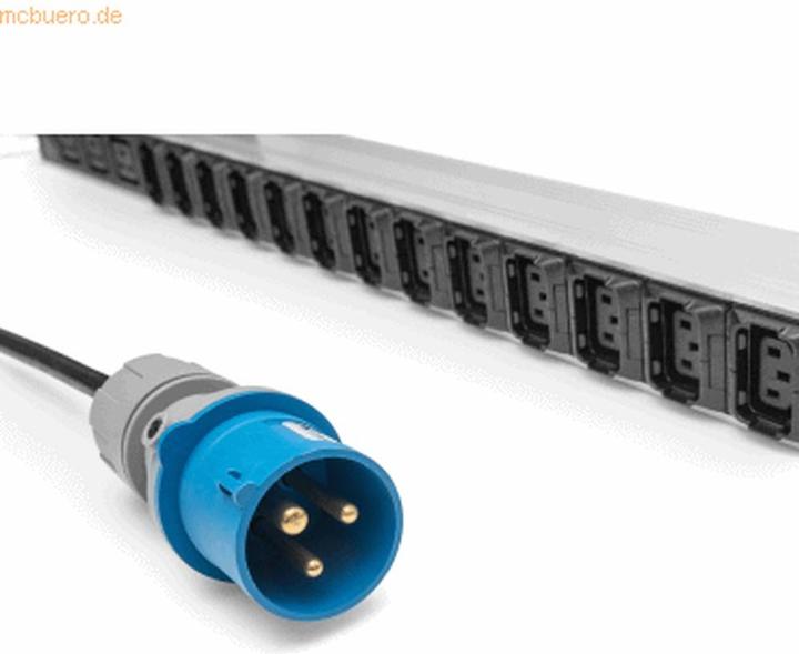 Produktbild Digitus Basis IT PDU, 1-phasig 16A, 24 x C13, 3 x C19, 3 m Zuleitung, IEC 60309 16 A Stecker