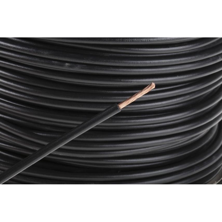 Rs Pro, Kabelleitung, Normierte Aderleitung Ø 3.7mm / 2,5 mm² Kupfer, Schwarz 50/0,25 mm Litzen, 100m (100 m)