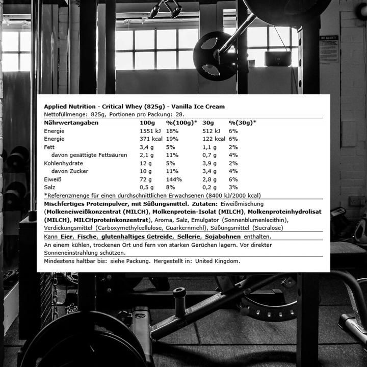 Actual product image Applied Nutririon Critical Whey (825 g, Vanilla)