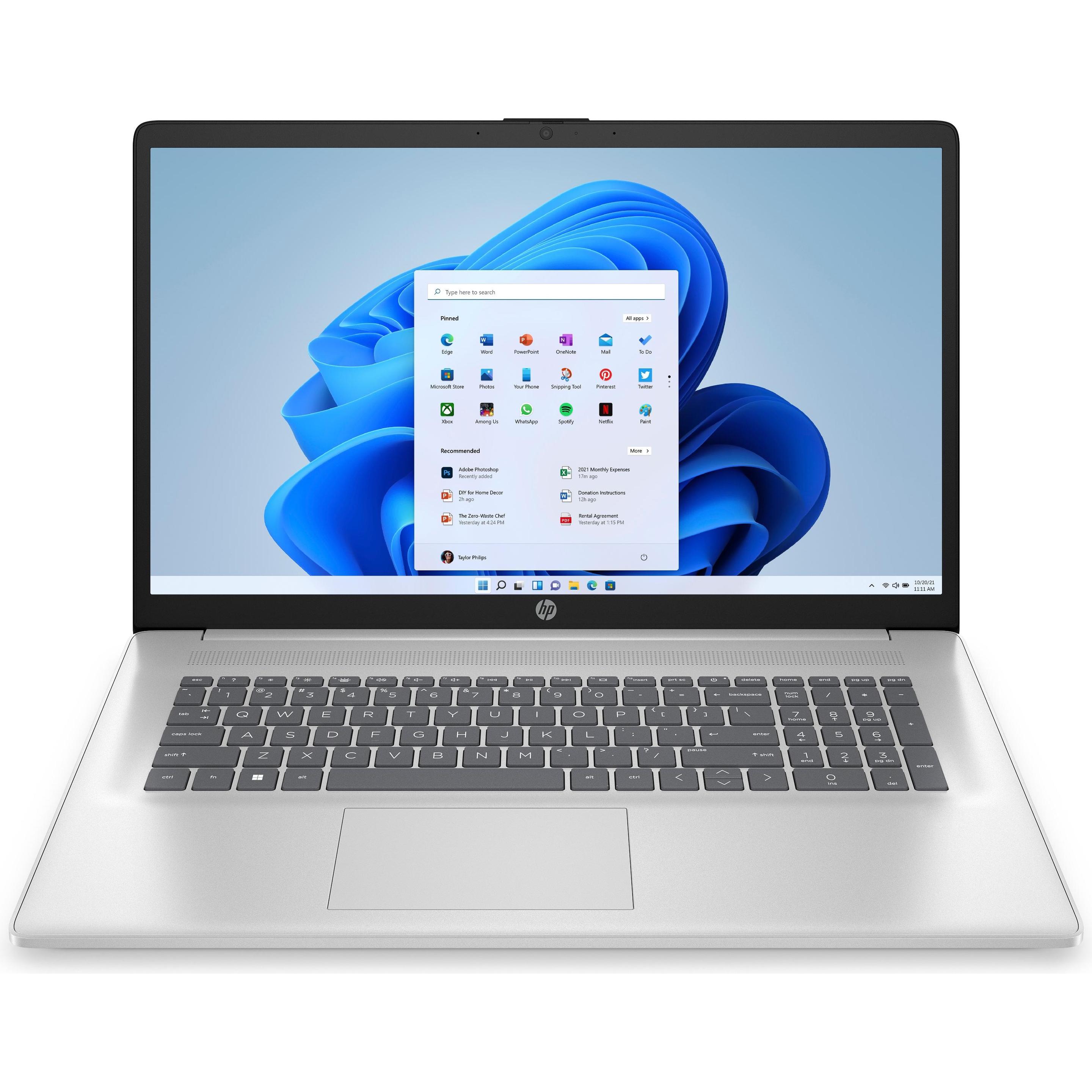 HP 17-cn3454ng (17.30", Intel Core i5-1334U, 16 GB, 512 GB, DE), Notebook, Silber