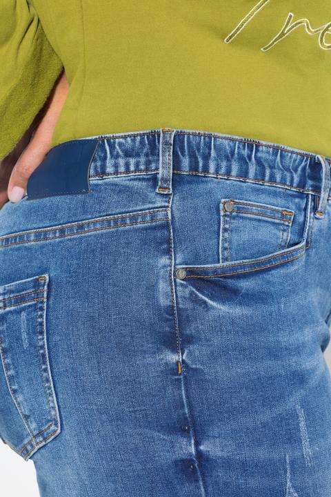 Immagine prodotto Ulla Popken Boyfriend jeans con effetto sdrucito, taglio della gamba ampio e cintura comoda (62)