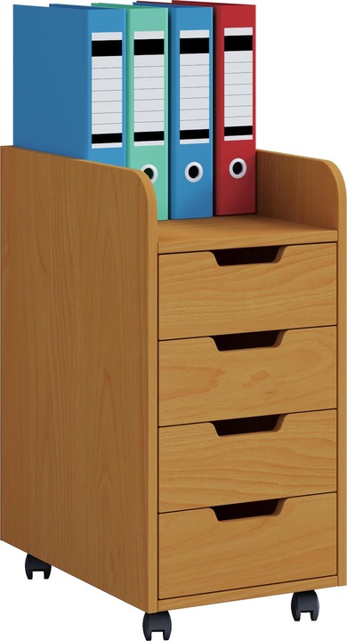 Actual product image VCM Wood office cabinet roll container Konal Mini with drawer (33 x 40 cm)