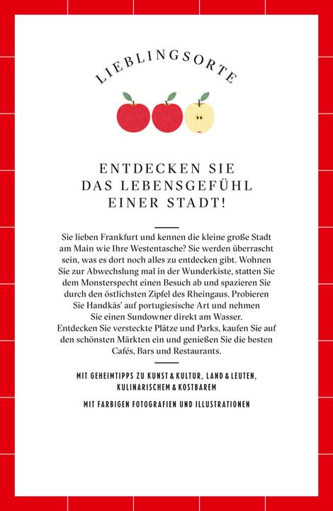 Produktbild Frankfurt Reiseführer LIEBLINGSORTE (Deutsch, Nadja Mayer, 2023)