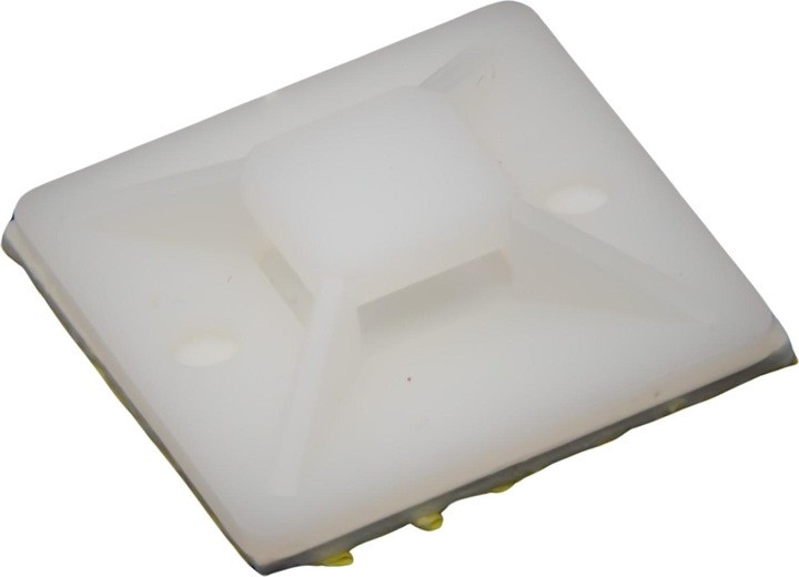 Actual product image Purecrea 30x30mm cable tie base white self-adhesive (Fixing loops, 30 mm, 1 pcs.)