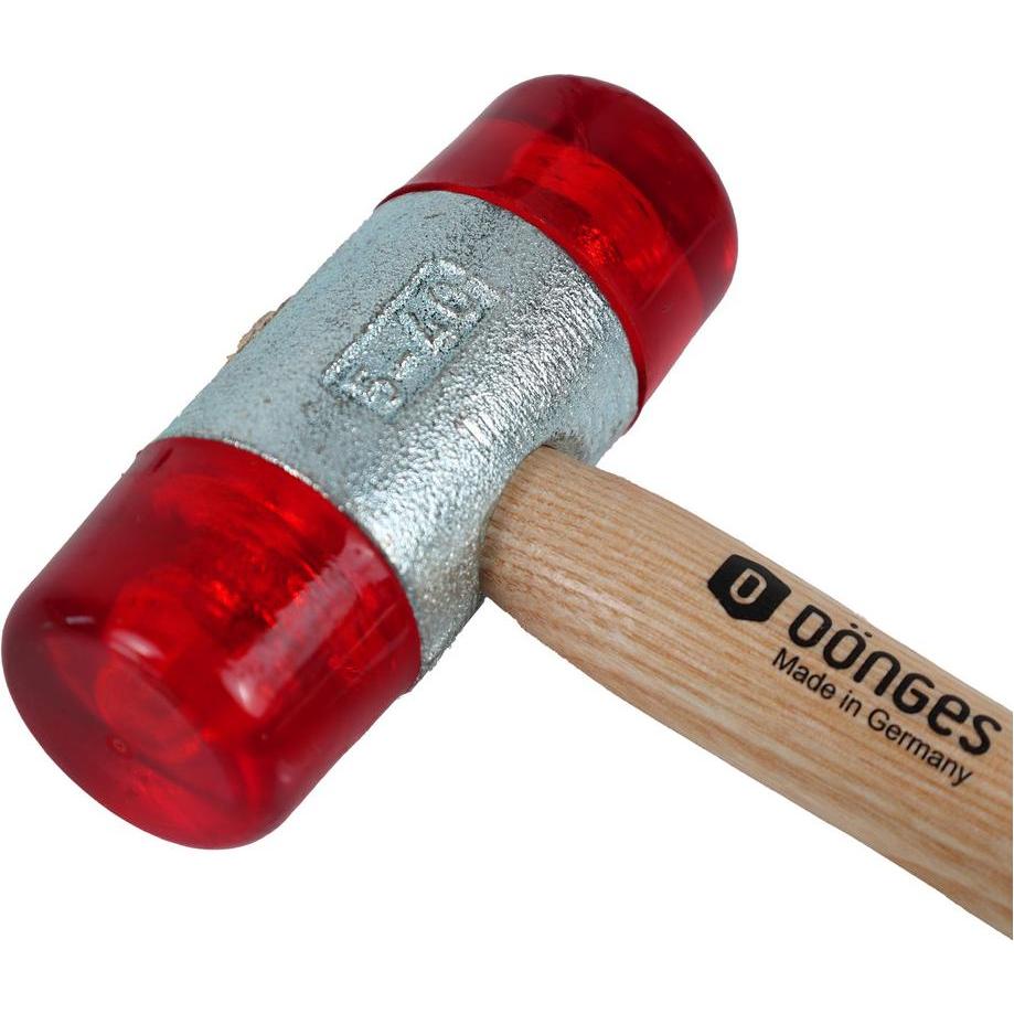 Thumbnail - Dönges, Hammer, Kunststoffhammer mit lackiertem Eschenstiel, 40 mm, rot (567 g)