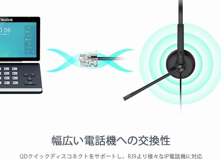 Actual product image Yealink YHS34 Mono Headset (Cable)