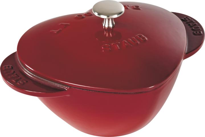 Produktbild Staub Bräter HERZ kirschrot (20 cm, Bräter + Schmortopf, Gusseisen)