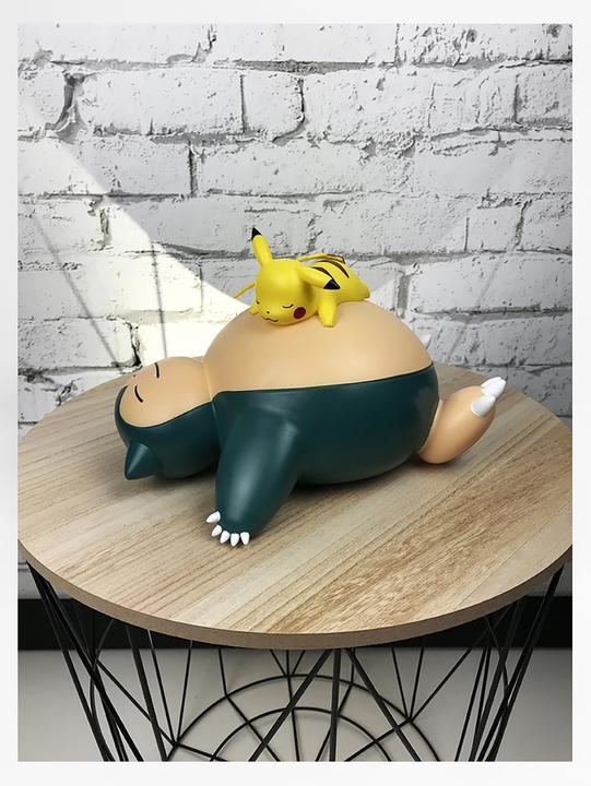 Actual product image Teknofun LED lamp Snorlax + Pikachu 18 cm (touch,lying).