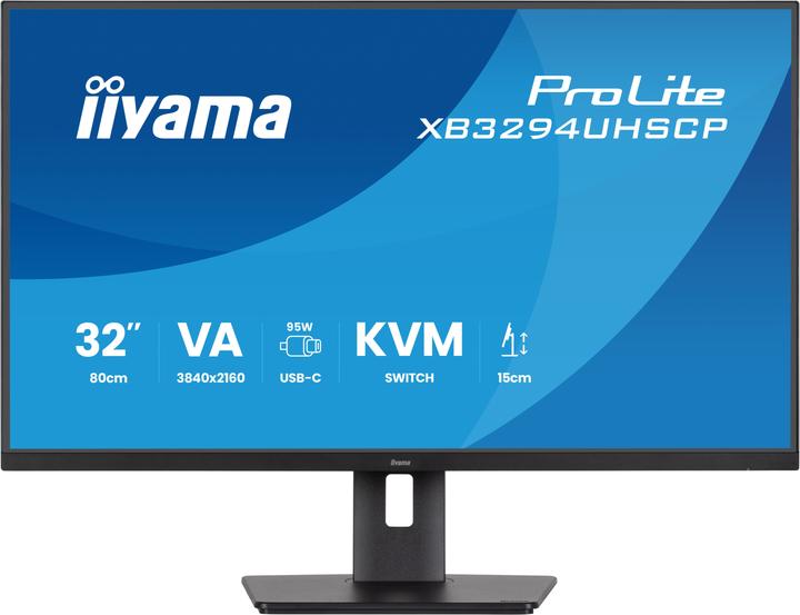 Immagine prodotto iiyama 80,0cm (32") XB3294UHSCP-B1 16:9 2xHDMI+DP+2xUSB-C (3840 x 2160 pixel, 31.50")