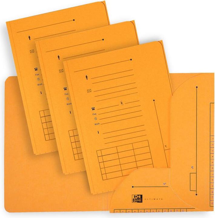 Actual product image Elba ULTIMATE folder with 2 flaps, DIN A4, yellow made of 240 gsm CANSON cardboard, flaps pre-cut (A4, 25 x)