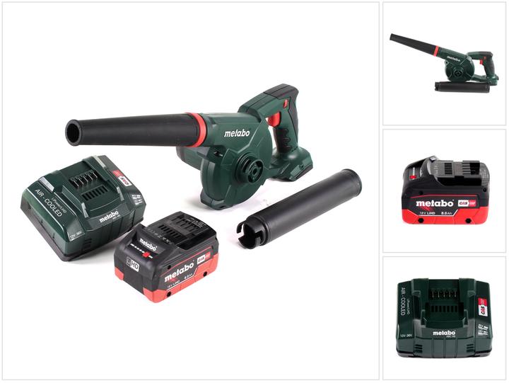 Actual product image Metabo AG 18 Battery blower 18 V + 1x LiHD battery 8.0Ah + charger (Rechargeable battery operated, Leaf blower)