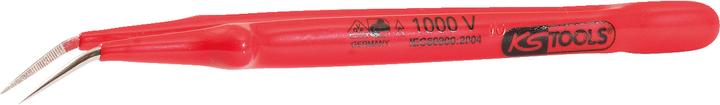 Actual product image KS Tools Werkzeuge-Maschinen GmbH Tweezers with protective insulation, curved, 11.5mm