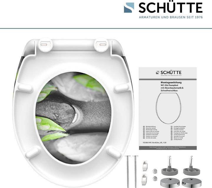 Produktbild Schütte WC Sitz Duroplast WC-Sitz STONE Absenkautomatik Schnellverschluss Quick Release 82374-A Steine