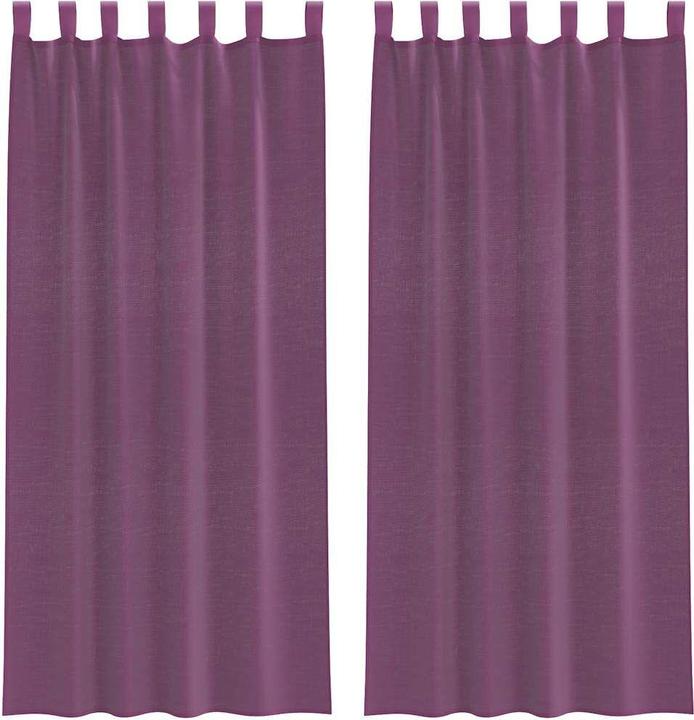 Produktbild vidaXL Voile Vorhänge mit Stangentaschen 2 Stk. Lila (140 x 225 cm)