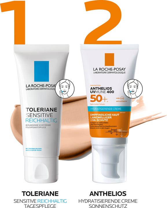 Image du produit La Roche Posay Anthelios Crème Hydratante teintée 50+ (Crème solaire visage, SPF 50+, 50 ml, 77 g)