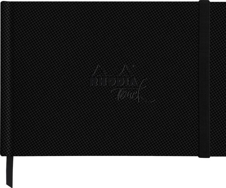Image du produit Rhodia Touch Watercolor Book, papier 100% coton grain satiné 300g - A5 paysage, 40 pages - Noir (310 g/m², 200 x)