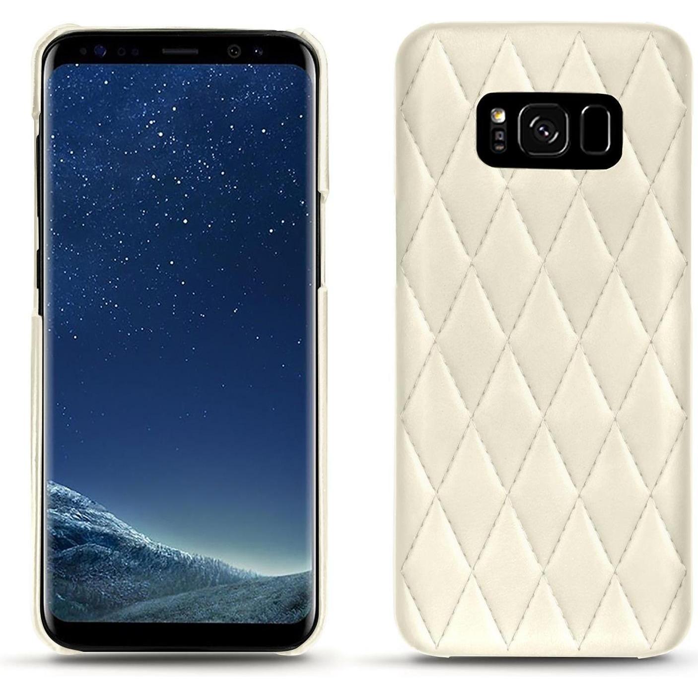 Noreve Lederschutzhülle (Samsung Galaxy S8), Smartphone Hülle, Weiss