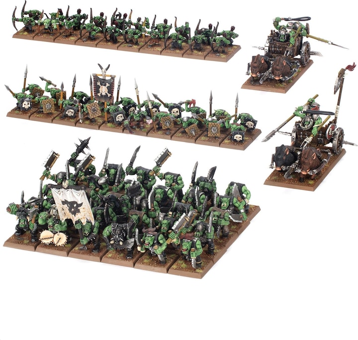 Immagine prodotto Games Workshop Warhammer ToW - Battaglione Tribù di Orchi e Gobelin (Materiale sintetico)
