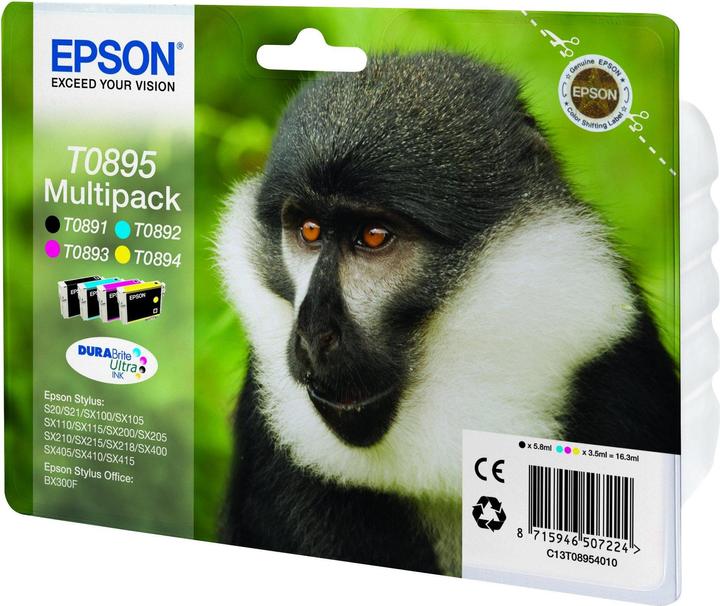 Produktbild Epson T0895 DuraBrite Ultra Multipack (M, BK, Y, C)