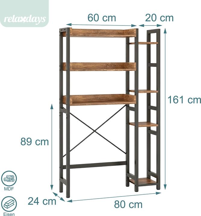 Produktbild Relaxdays Toilettenregal (80 x 24 x 161 cm)