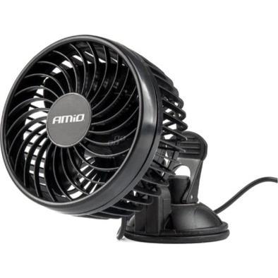 Amio Autoventilator mit Saugnapf 4,5" 24V, Ventilator, Schwarz
