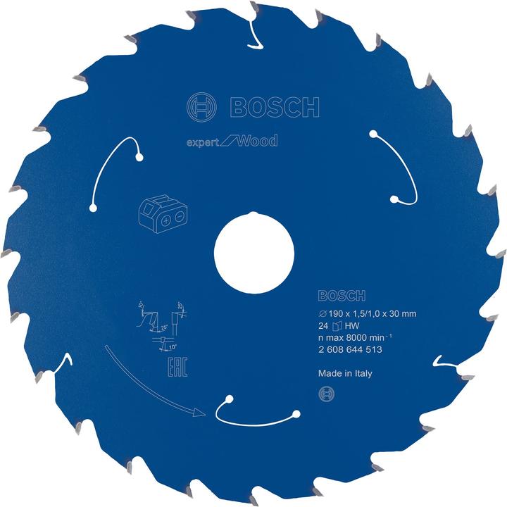 Image du produit Bosch Professional Zubehör Lame de scie circulaire Expert for Wood, 190 x 1,5/1 x 30, 24 dents