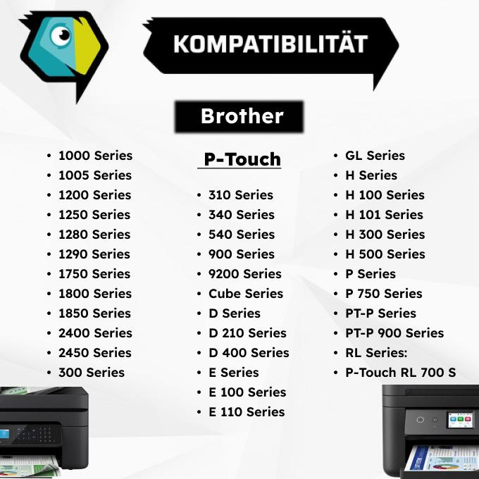 Image du produit Inkadoo TZE233 P-Touch ruban bleu sur blanc laminé 12mm x 8m Compatible, convient pour (1.20 cm, Bleu)