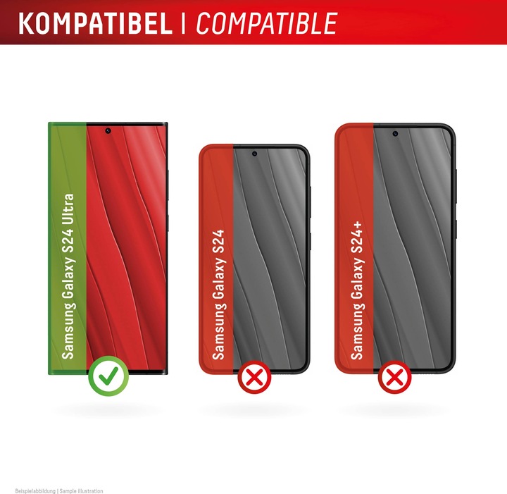 Actual product image Displex Premium Glass, Full Cover Anti-Reflex Panzerglas (1 Piece, Samsung Galaxy S24 Ultra)