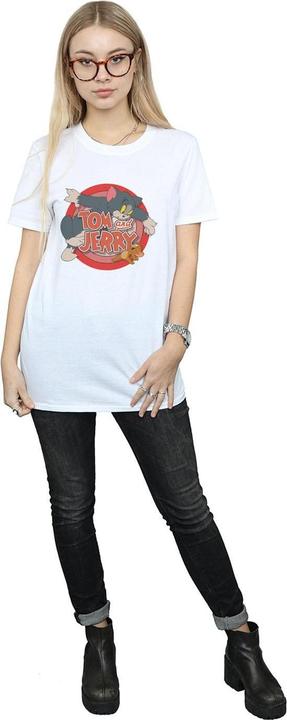 Image du produit Tom & Jerry T-shirt boyfriend en coton Catch pour femmes/femmes (S)