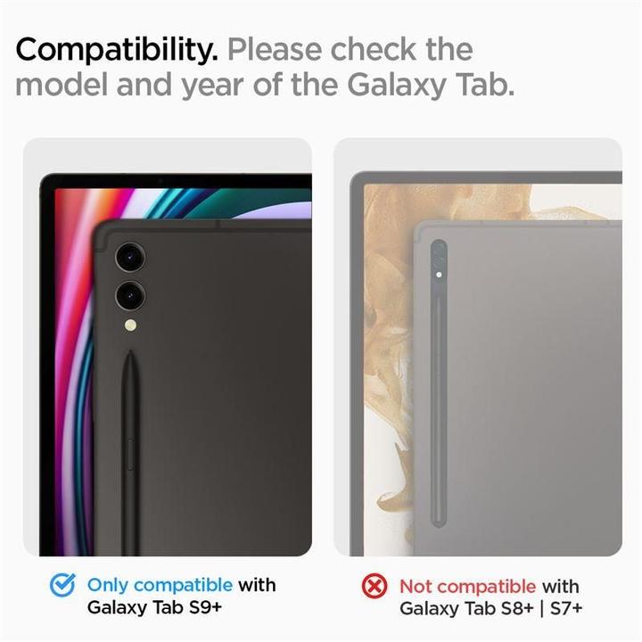 Immagine prodotto Spigen Glass.TR Sam Tab S9+ Plus 12.4" X810/X816B "EZ FIT" szkło hartowane AGL06999 (1 Pezzo/i, Galaxy Tab S9 Plus)