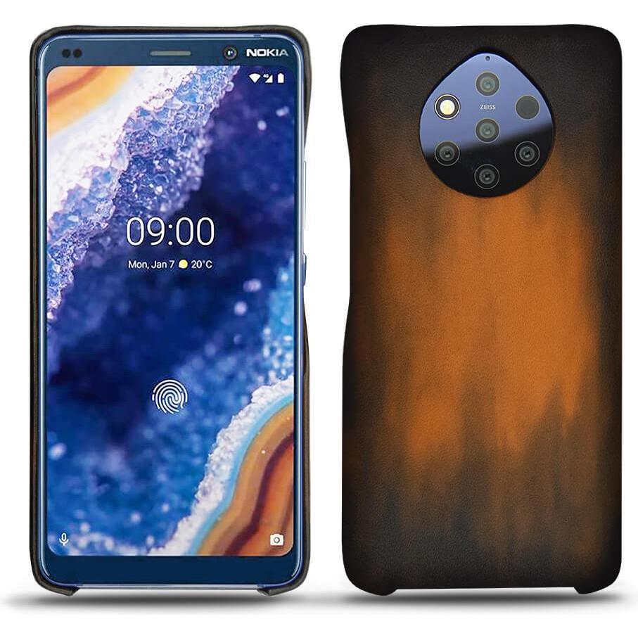 Thumbnail - Noreve Lederschutzhülle (Nokia 9 PureView), Smartphone Hülle, Braun