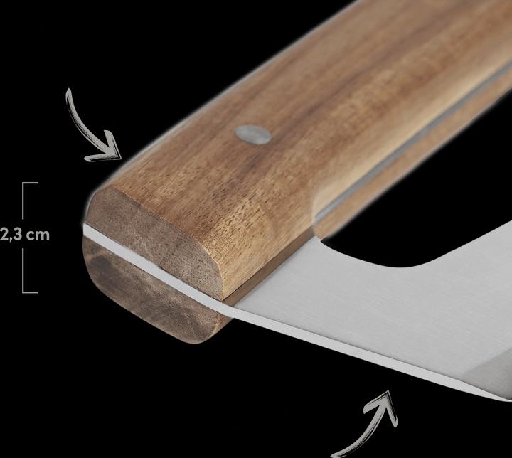 Actual product image Burnhard Pizza weighing knife incl. pizza board & blade guard