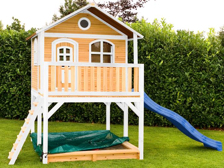 Actual product image Axi Marc Playhouse Brown/White with Blue Slide