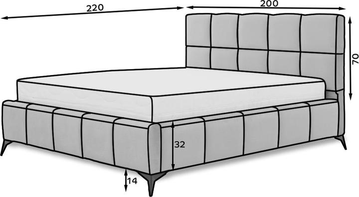 Actual product image ELTAP Dung with storage space (180 x 200 cm)