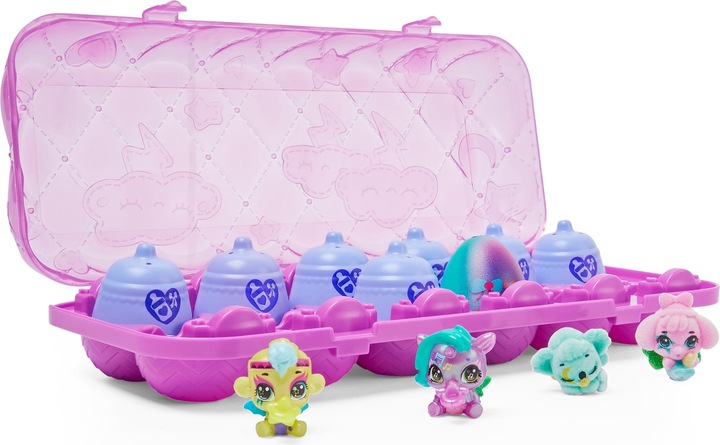 Actual product image Hatchimals CollEGGtibles Shimmer Babies egg carton with 12 collectible figures