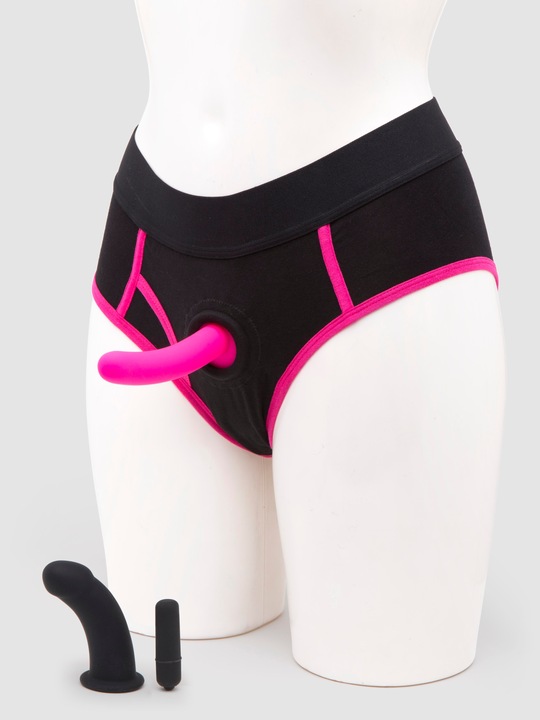 Actual product image Lovehoney Double Up vibro strapon set for mutual penetration
