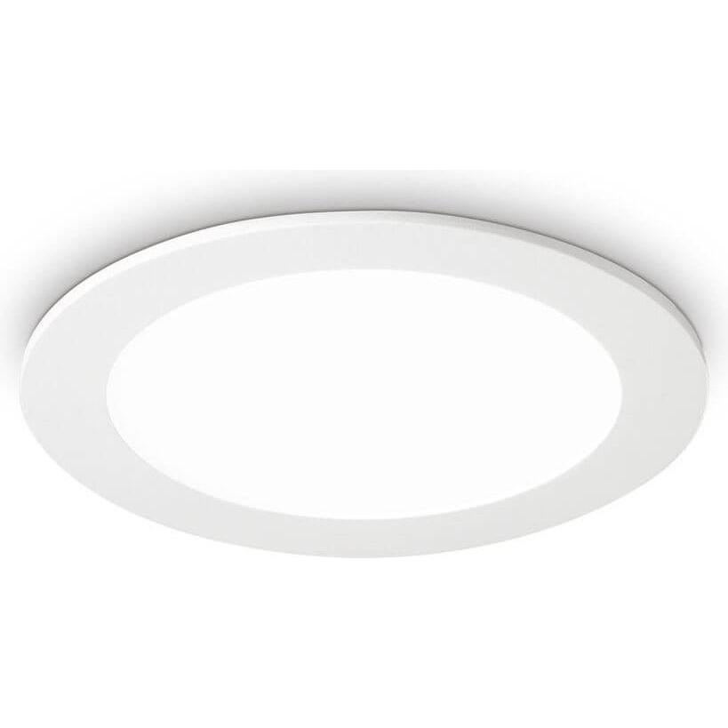 Ideal lux, Wandleuchte + Deckenleuchte, GROOVE LED Einbauleuchte 30W ⌀227mm Weiss warmweiss 124018 (3800 lm)