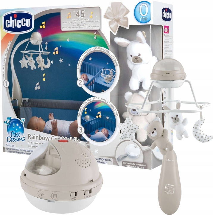 Image du produit Chicco Arc-en-ciel Appareil mobile 3-en-1 Beige