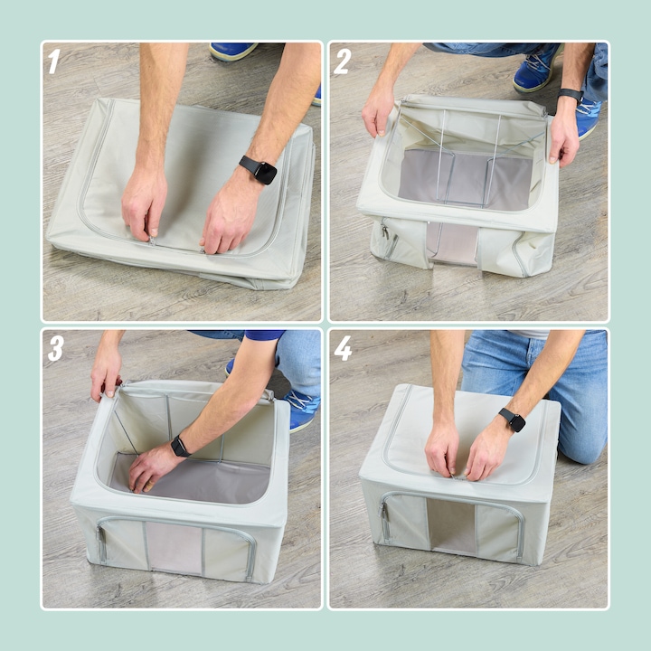 Immagine prodotto Relaxdays Set di borse portaoggetti (60 x 42 x 40 cm, 100 l)