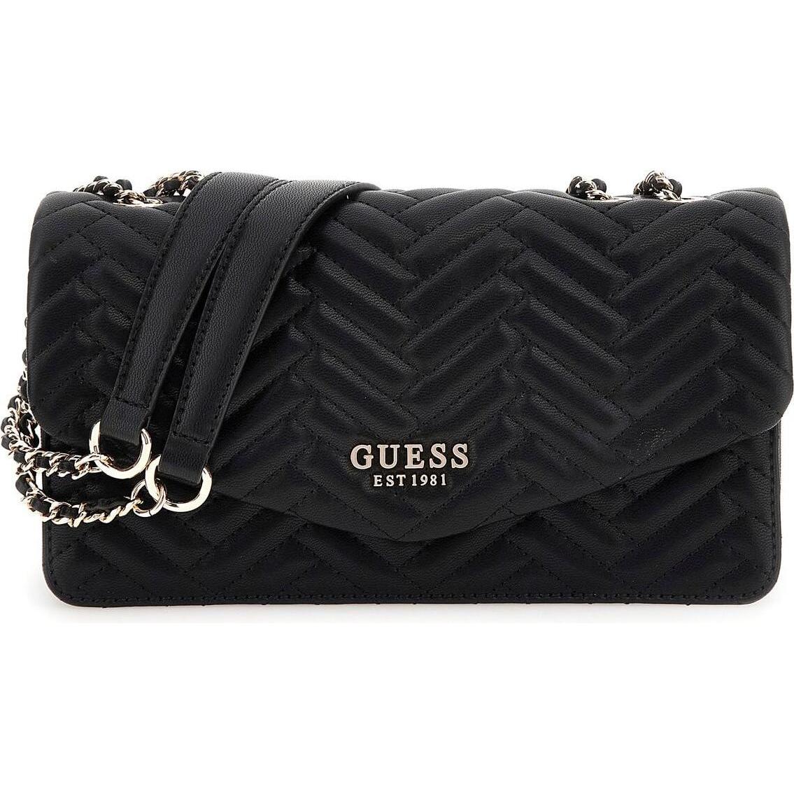 Guess, Handtasche, Anning Flap, Schwarz