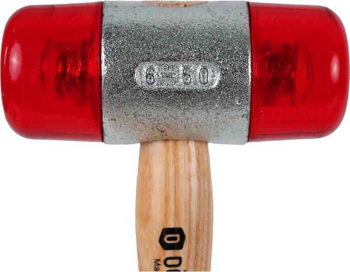 Produktbild Dönges Kunststoffhammer mit lackiertem Eschenstiel, 50 mm, rot (941 g)