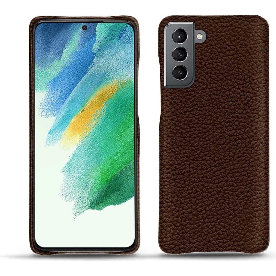 Thumbnail - Noreve Lederschutzhülle Samsung Galaxy S21 FE (Samsung Galaxy S21 FE), Smartphone Hülle, Braun