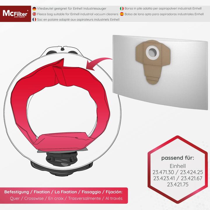 Produktbild Mc Filter 20 Stück Staubsaugerbeutel DSM 37 (20 x)