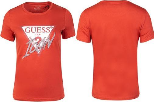 Produktbild Guess Damen Shirt weiss/dunkelgrau/rostrot S (S)